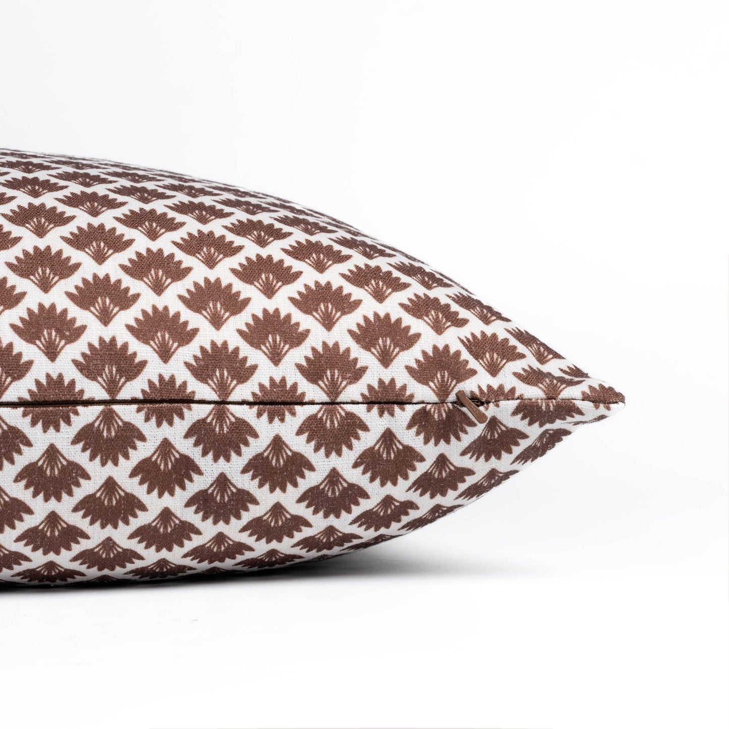 Evora Indoor Outdoor Throw Pillow Cover, Ravenala Palm Tree, Cocoa Brown, 20"x20"