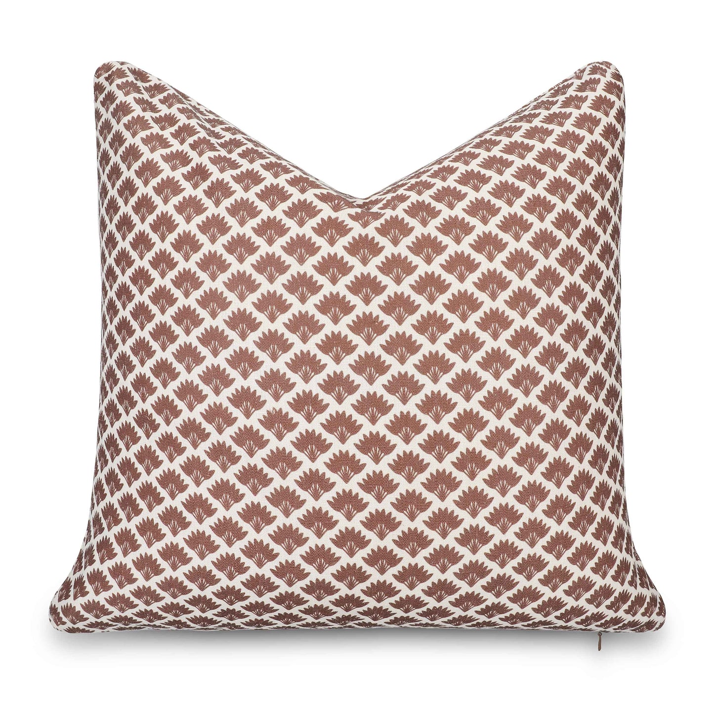 Evora Indoor Outdoor Throw Pillow Cover, Ravenala Palm Tree, Cocoa Brown, 20"x20"