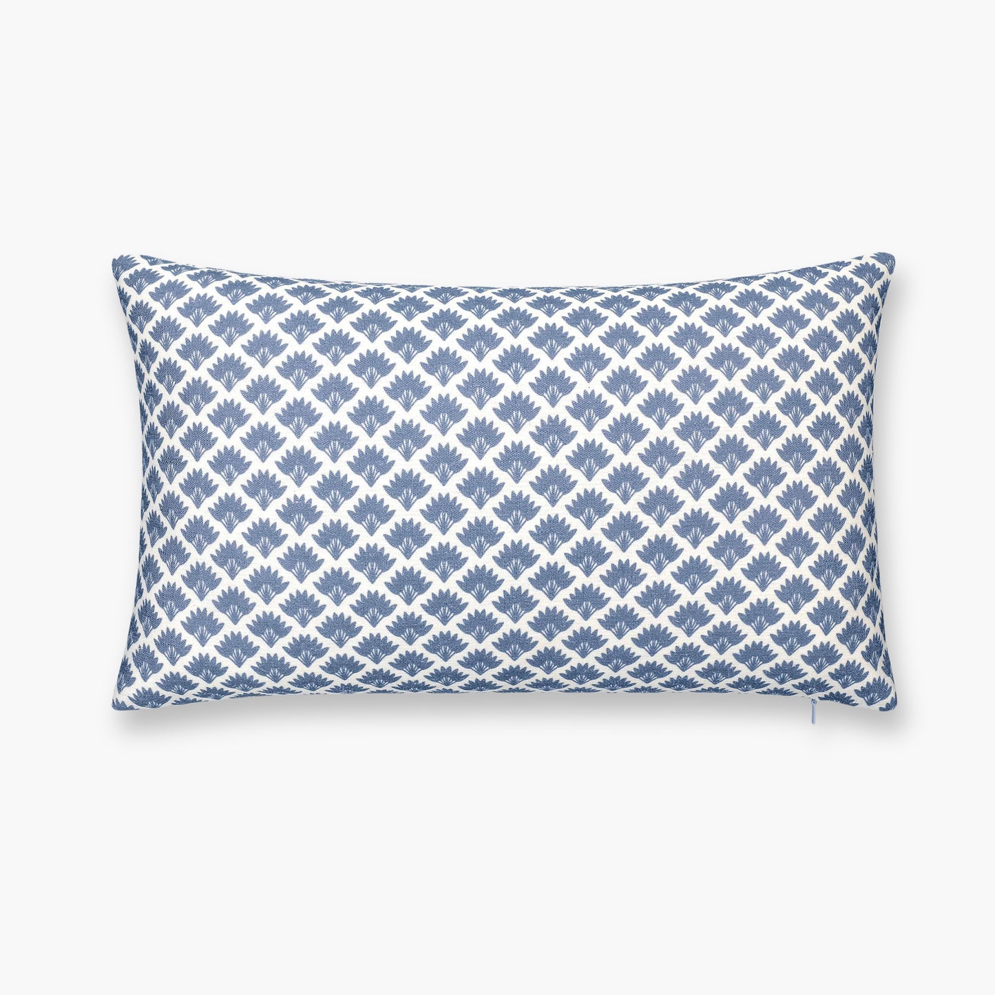 Evora Indoor Outdoor Lumbar Pillow Cover, Ravenala Palm Tree, Azure Blue, 12"x20"