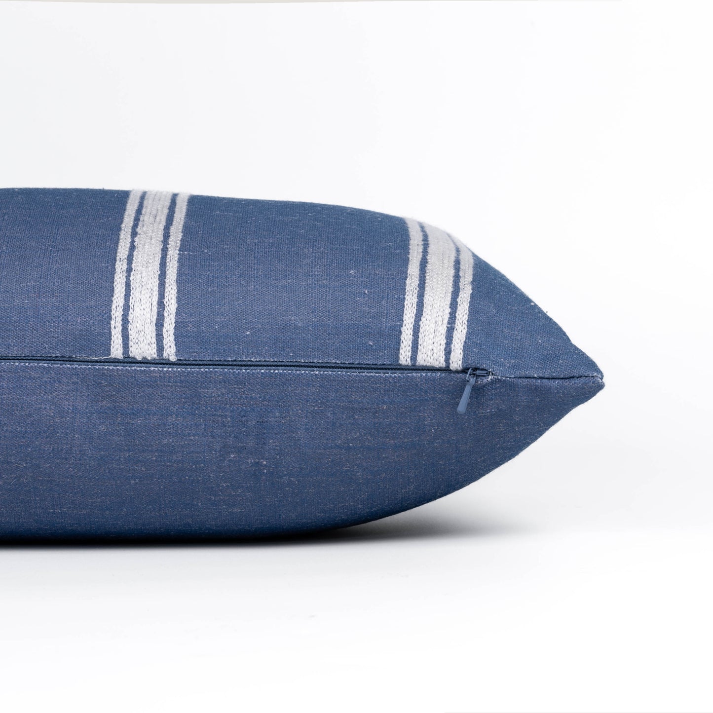Elowen Indoor Outdoor Throw Pillow Cover, Stripes, Azure Blue White, 20"x20"