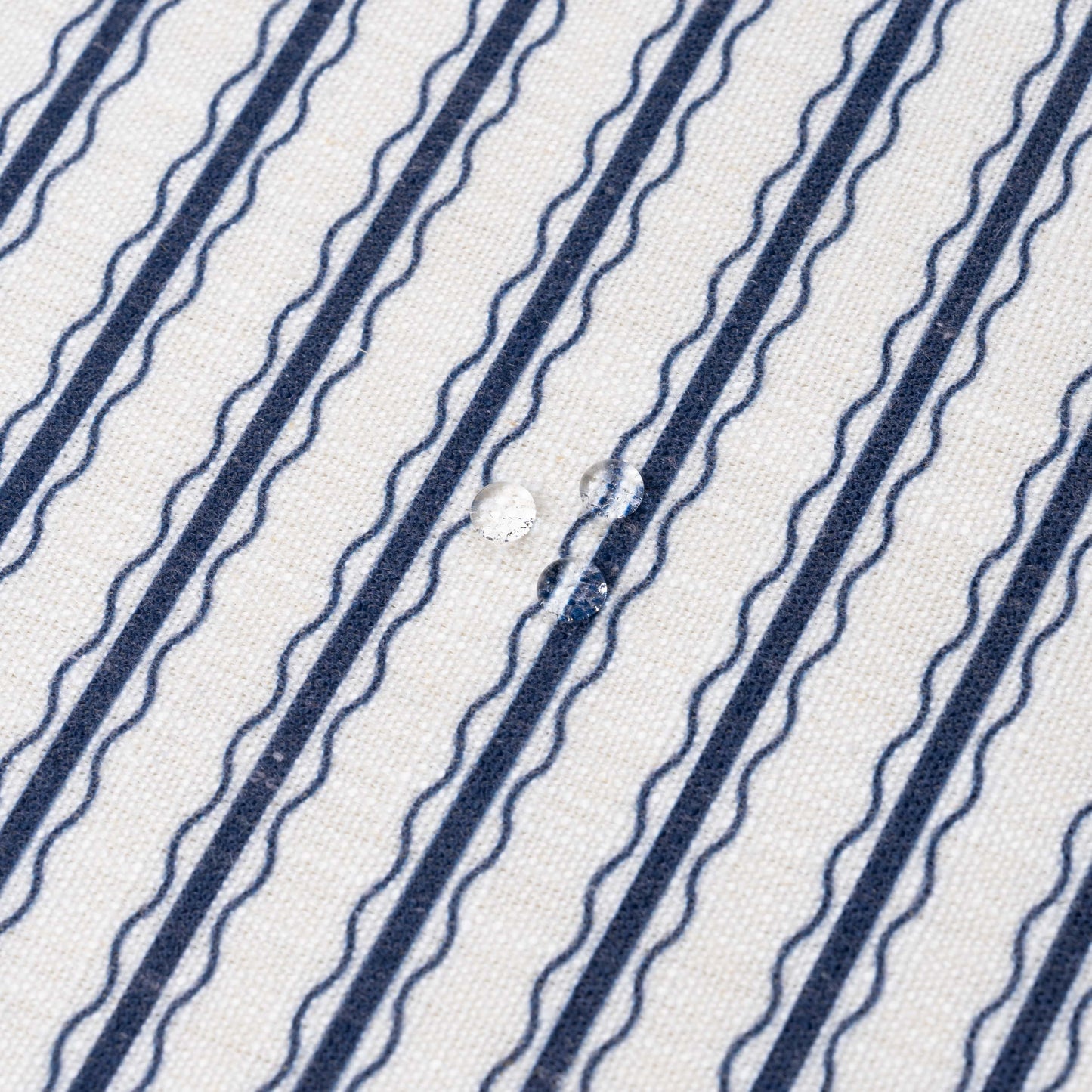 Liora Indoor Outdoor Throw Pillow Cover, Wave Stripes, Dark Navy, 22"x22"