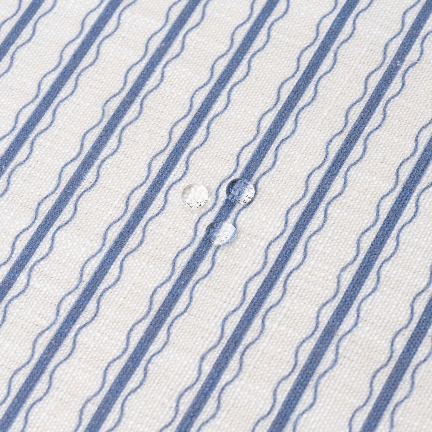 Liora Indoor Outdoor Throw Pillow Cover, Wave Stripes, Azure Blue, 22"x22"