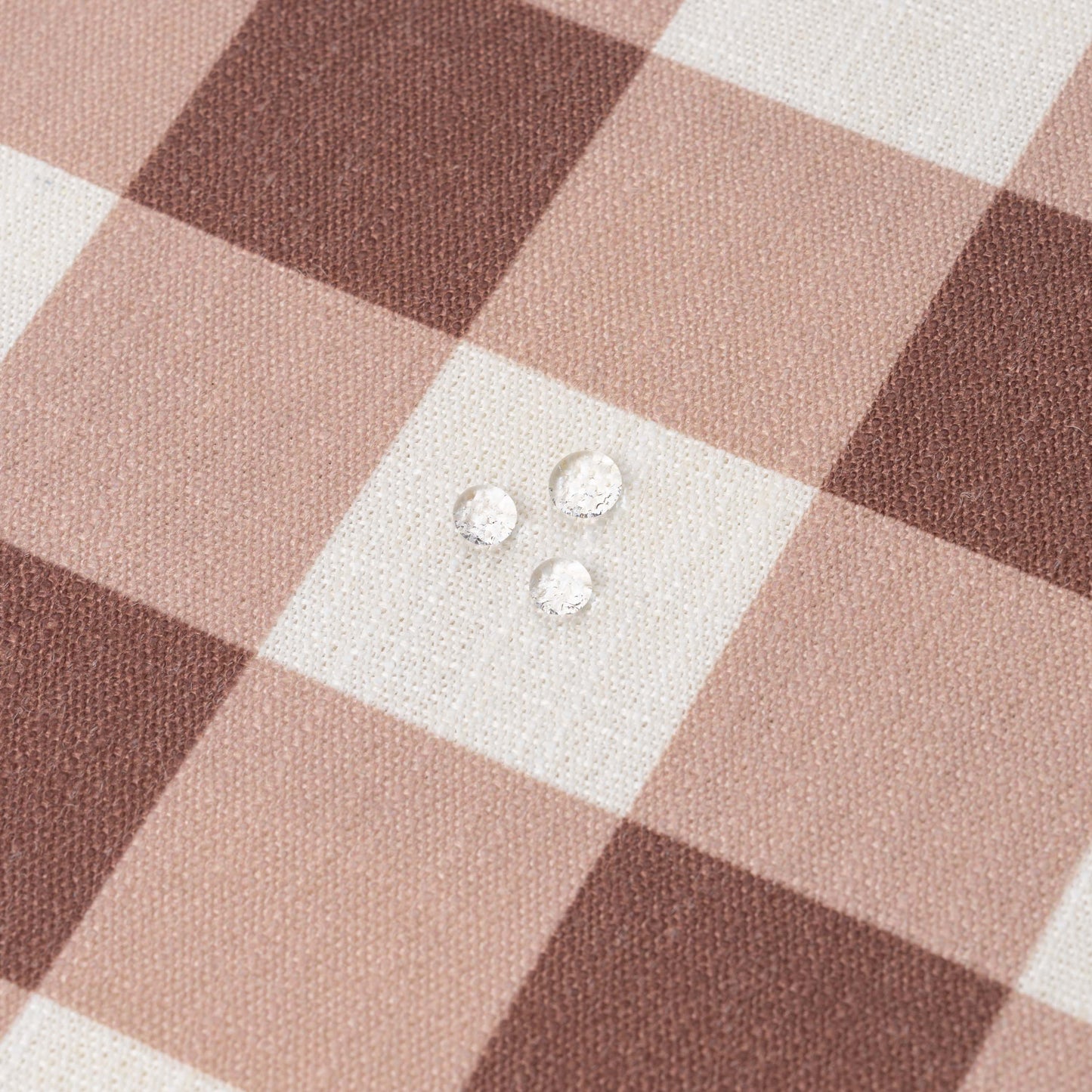 Sophie Indoor Outdoor Throw Pillow Cover, Gingham, Cocoa Brown, 22"x22"