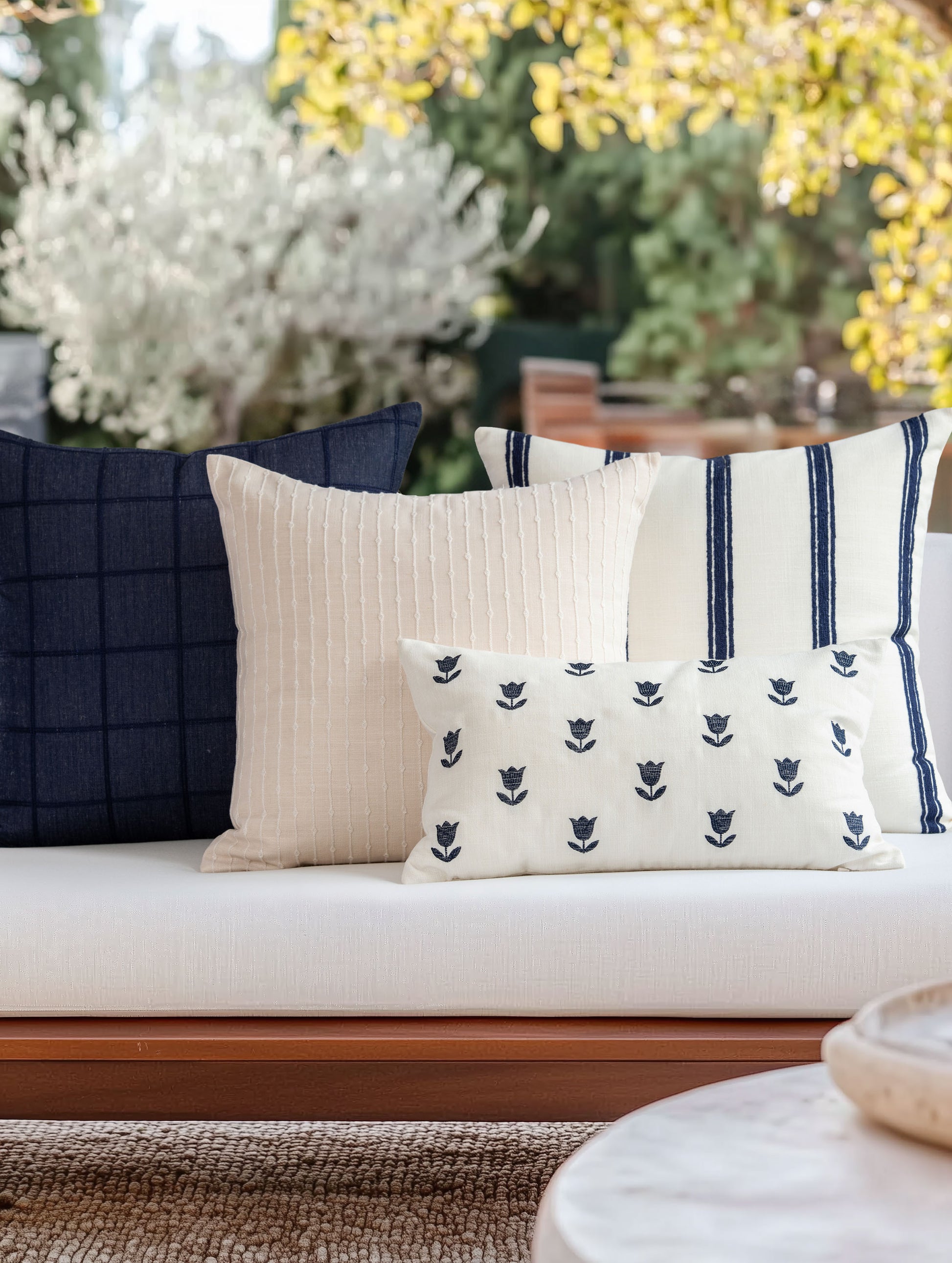 Floral pillow cover outdoor