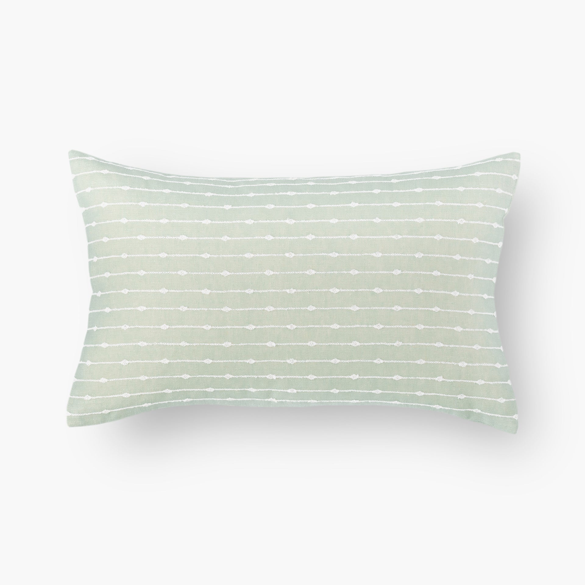 Modern Farmhouse Green Outdoor Pillow Cover, Stripe, Light Green