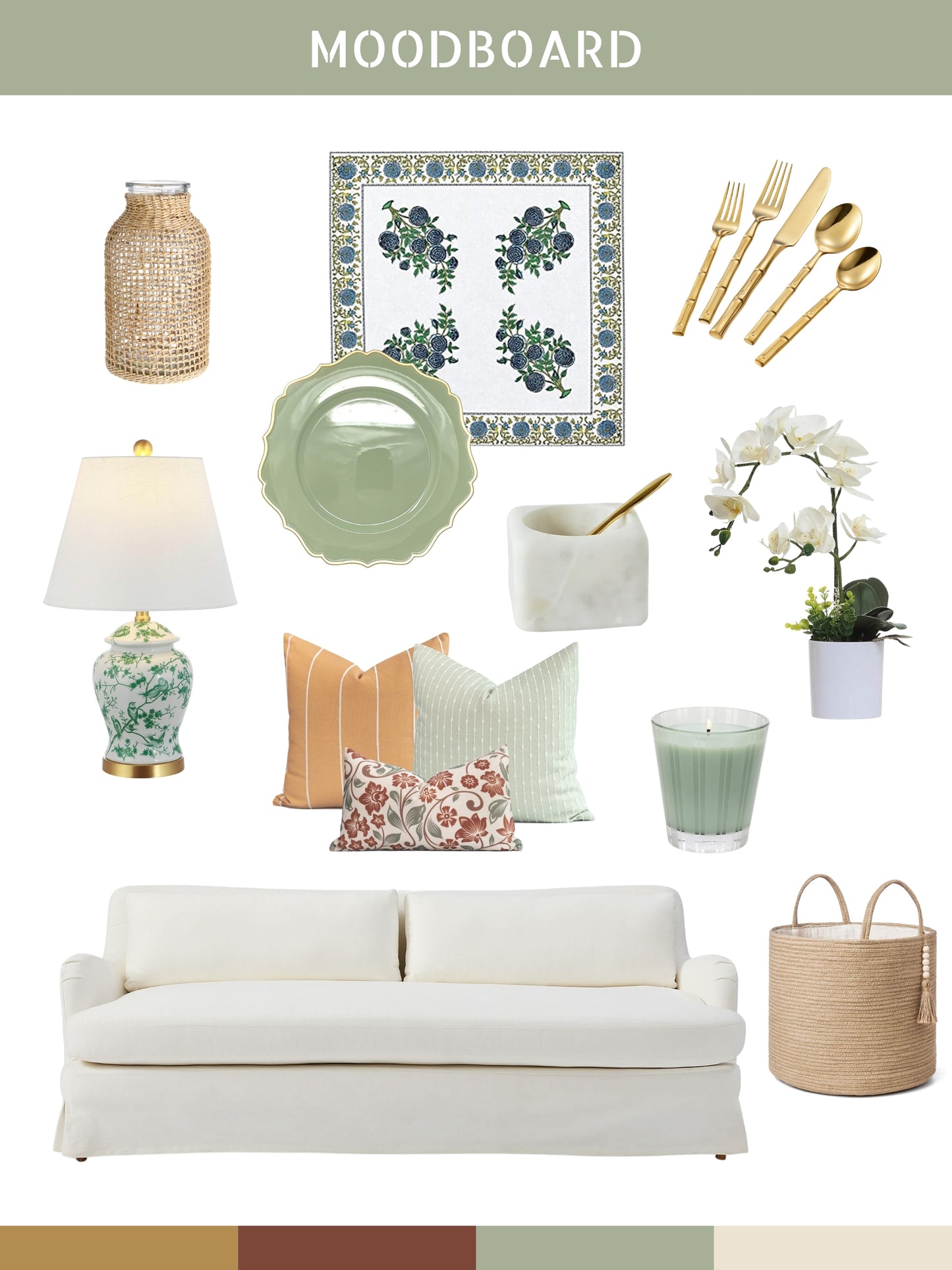 Embroidered outdoor pillow