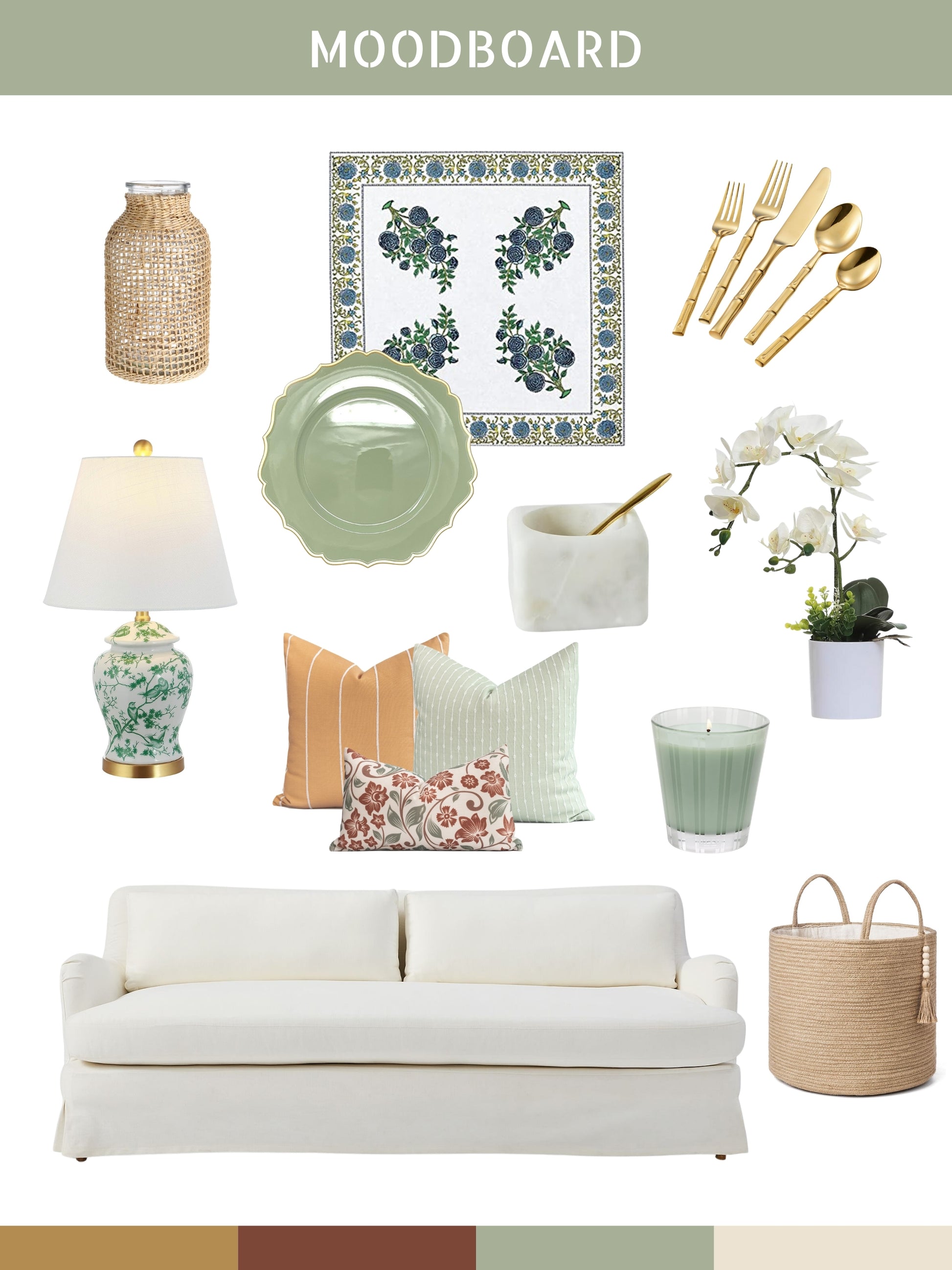 Embroidered outdoor pillow