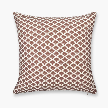 Evora Indoor Outdoor Throw Pillow Cover, Ravenala Palm Tree, Cocoa Brown, 20"x20"