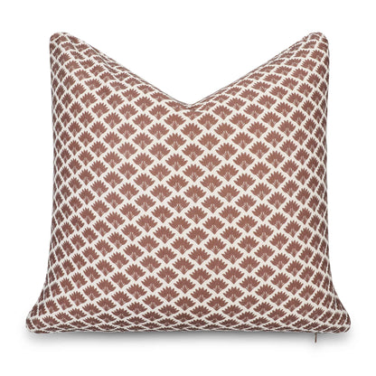 Evora Indoor Outdoor Throw Pillow Cover, Ravenala Palm Tree, Cocoa Brown, 20"x20"