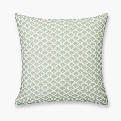 Evora Indoor Outdoor Throw Pillow Cover, Ravenala Palm Tree, Light Green, 20"x20"