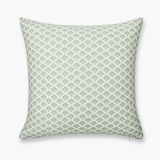 Evora Indoor Outdoor Throw Pillow Cover, Ravenala Palm Tree, Light Green, 20"x20"