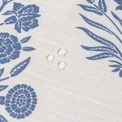 Calista Indoor Outdoor Throw Pillow Cover, Floral, Azure Blue, 20"x20"