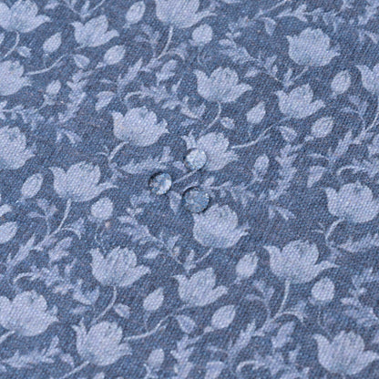 Alessia Indoor Outdoor Throw Pillow Cover, Botanical Flowers and Leaves, Azure Blue, 22"x22"