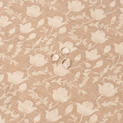 Alessia Indoor Outdoor Lumbar Pillow Cover, Botanical Flowers and Leaves, Ivory Cream Tan, 12"x20"