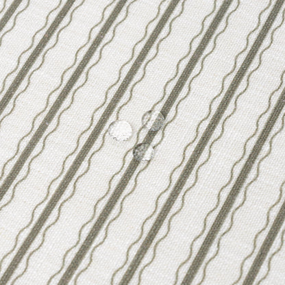 Liora Indoor Outdoor Throw Pillow Cover, Wave Stripes, Oliver Green, 22"x22"