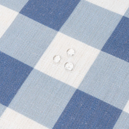 Sophie Indoor Outdoor Throw Pillow Cover, Gingham, Azure Blue, 22"x22"
