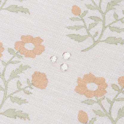 Virel Indoor Outdoor Lumbar Pillow Cover, Block Painting Flowers, Ivory Cream Tan Green, 12"x20"