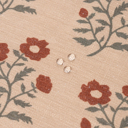 Virel Indoor Outdoor Lumbar Pillow Cover, Block Painting Flowers, Rust Orange Green, 12"x20"