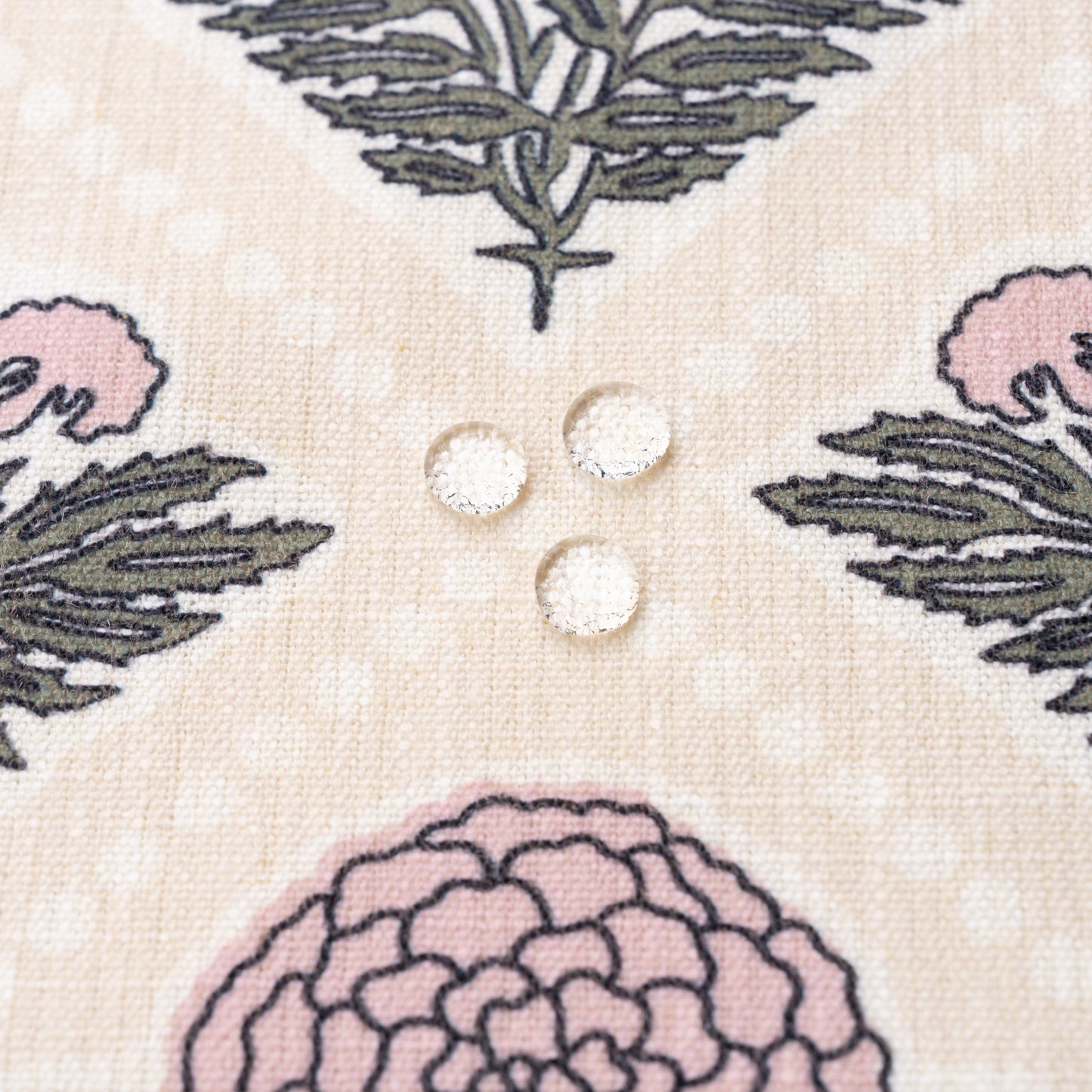 Chartelle Indoor Outdoor Lumbar Pillow Cover, Block Print Vintage Hydrangea Flowers, Earth Tone Dark Rose Tan, 12"x20"