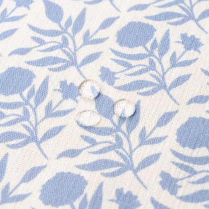 Roselith Indoor Outdoor Lumbar Pillow Cover, Floral and Leaves Geometric, Light Blue, 12"x20"