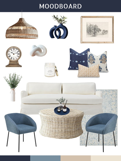 Roselith Indoor Outdoor Lumbar Pillow Cover, Floral and Leaves Geometric, Earth Tone Ivory Cream Tan, 12"x20"