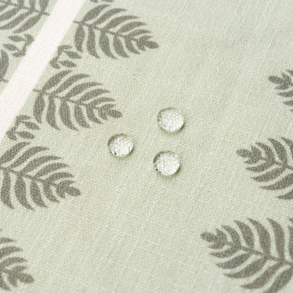 Vernaye Indoor Outdoor Throw Pillow Cover, Leaves Stripes, Olive Light Green, 20"x20"