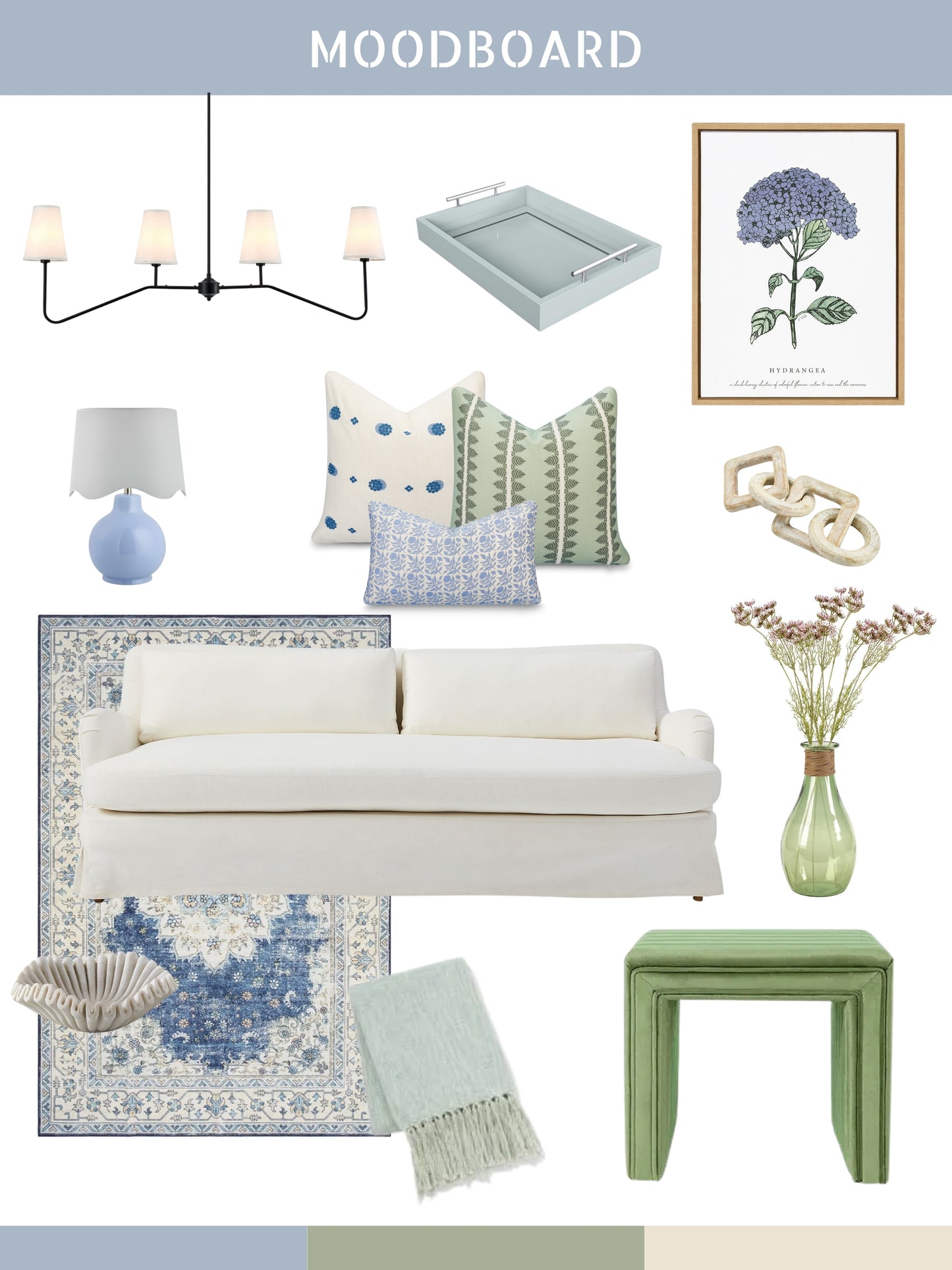 Vernaye Indoor Outdoor Throw Pillow Cover, Leaves Stripes, Olive Light Green, 20"x20"