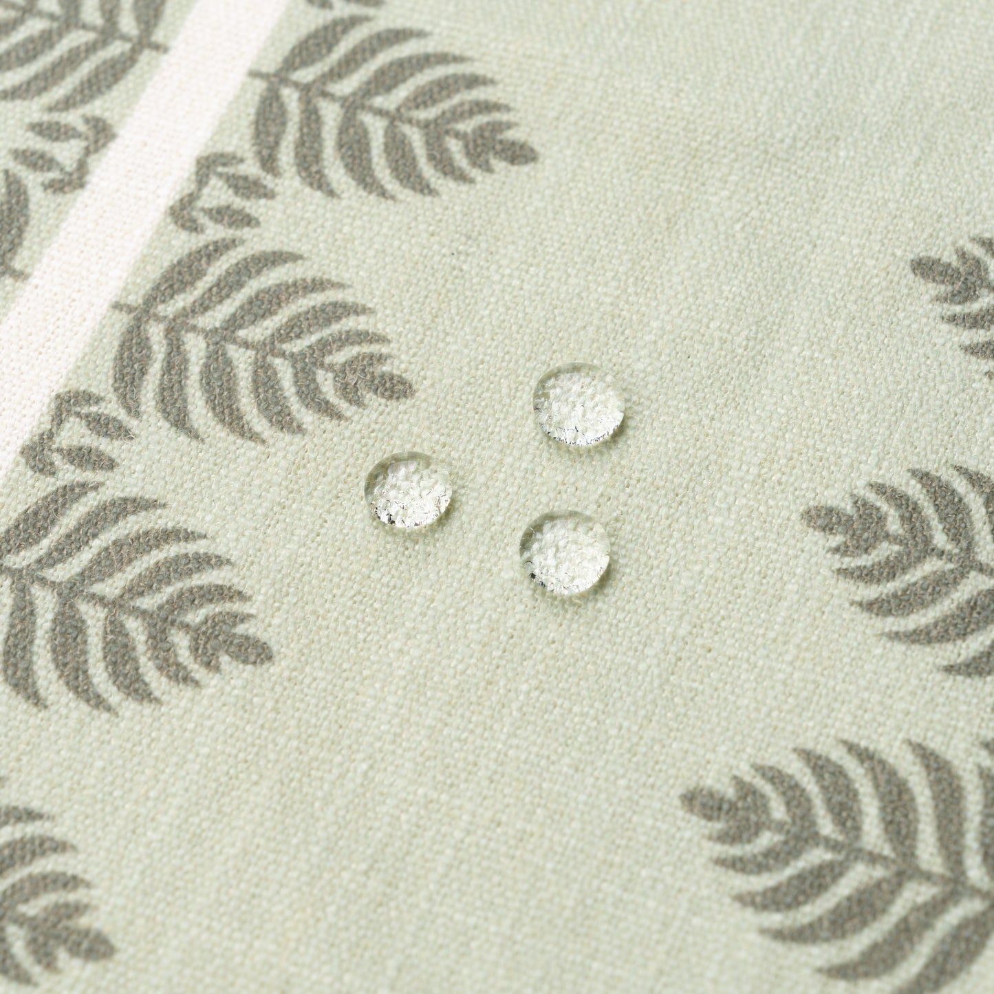 Vernaye Indoor Outdoor Lumbar Pillow Cover, Leaves Stripes, Olive Light Green, 12"x20"