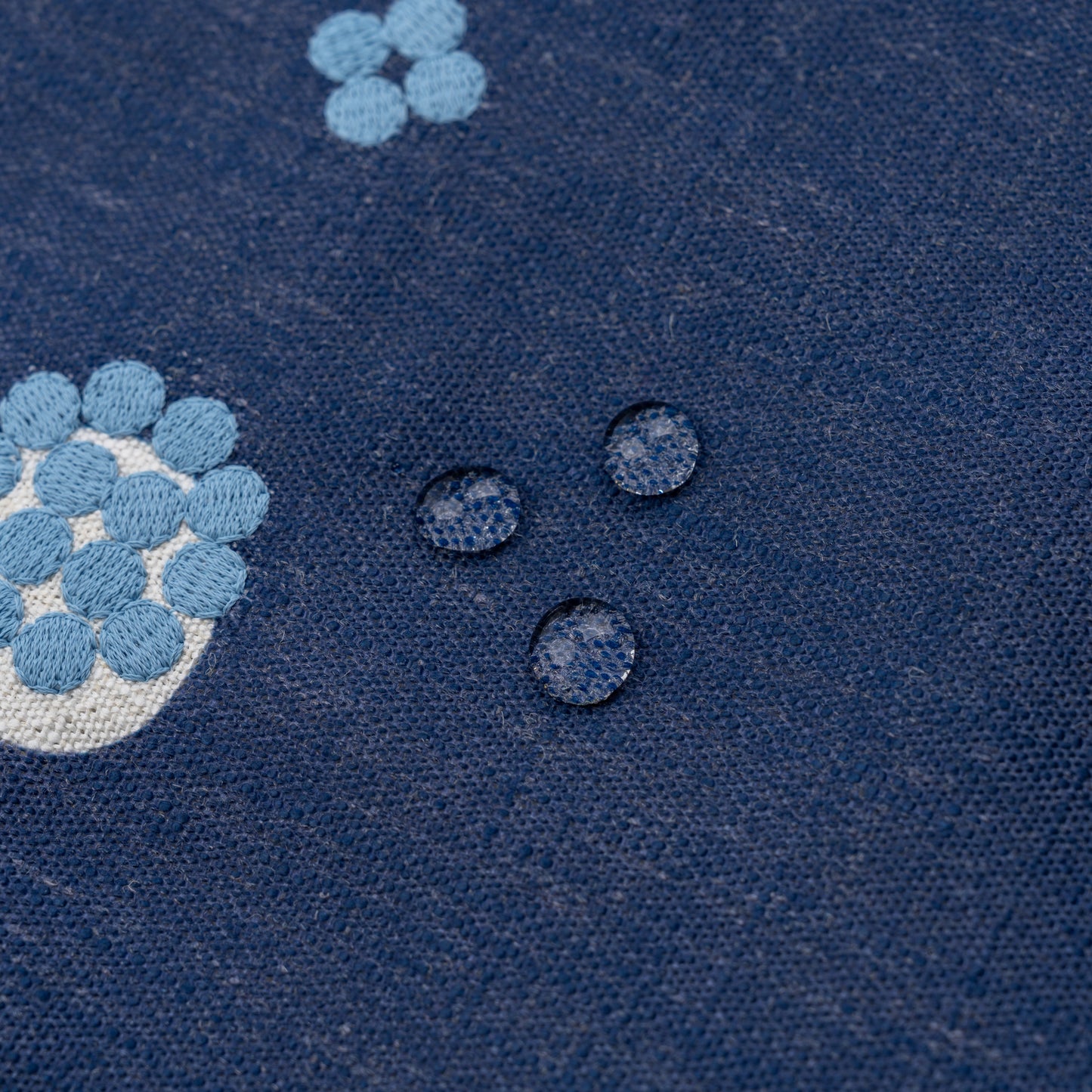 Carmelle Indoor Outdoor Throw Pillow Cover, Striped Dots, Dark Navy Blue, 20"x20"