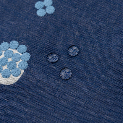 Carmelle Indoor Outdoor Throw Pillow Cover, Striped Dots, Dark Navy Blue, 20"x20"