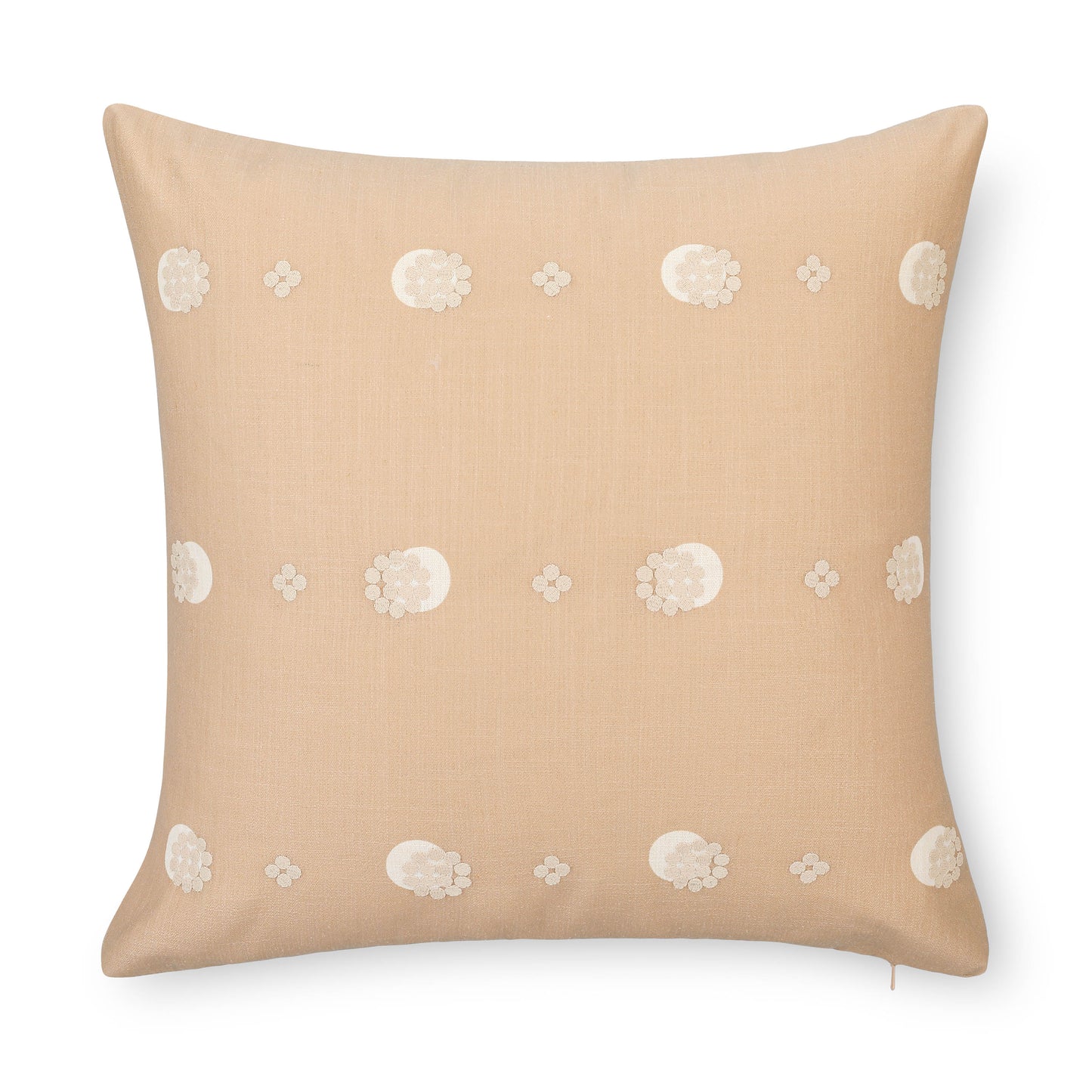 Carmelle Indoor Outdoor Throw Pillow Cover, Striped Dots, Earth Tone Tan Neutral, 20"x20"