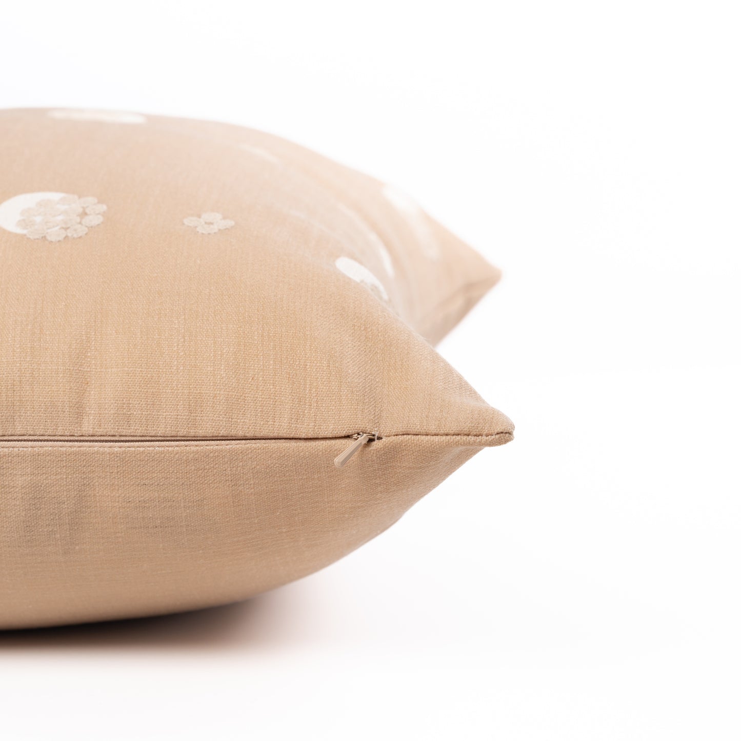 Carmelle Indoor Outdoor Throw Pillow Cover, Striped Dots, Earth Tone Tan Neutral, 20"x20"