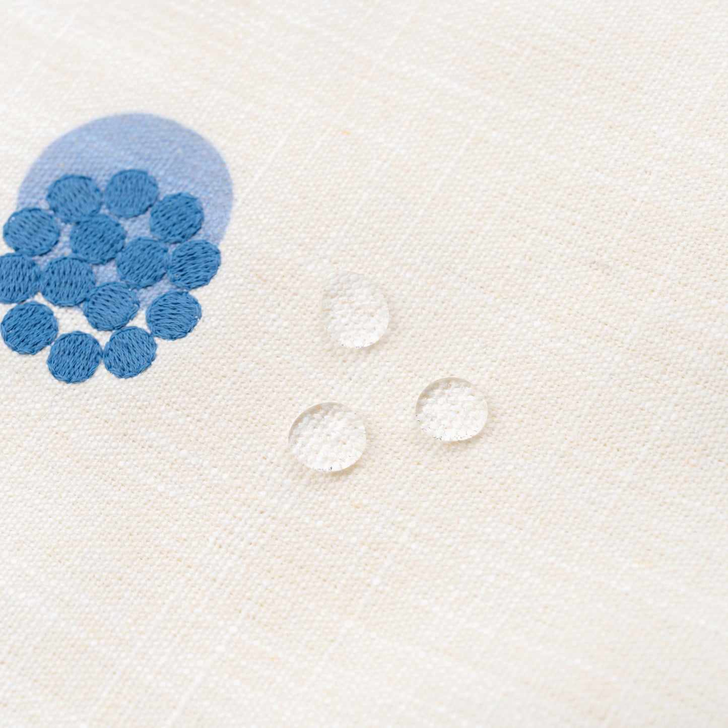 Carmelle Indoor Outdoor Throw Pillow Cover, Striped Dots, Blue Ivory Cream, 20"x20"