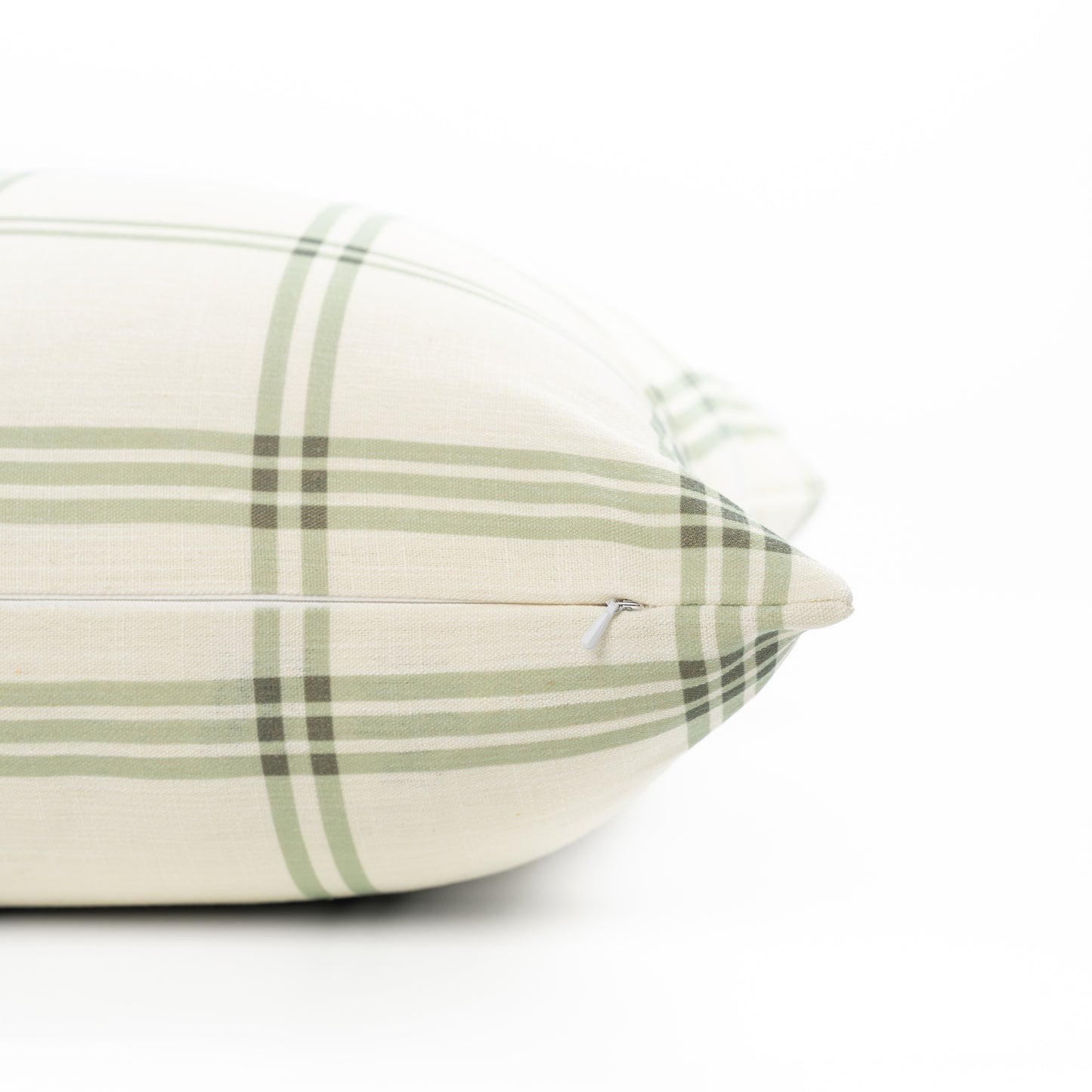 Norham Indoor Outdoor Throw Pillow Cover, Plaid, Olive Light Green, 22"x22"