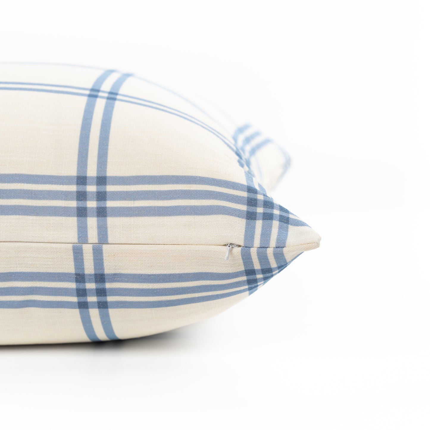 Norham Indoor Outdoor Throw Pillow Cover, Plaid, Azure Light Blue, 22"x22"