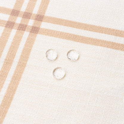 Norham Indoor Outdoor Throw Pillow Cover, Plaid, Earth Tone Tan Dark Khaki, 22"x22"