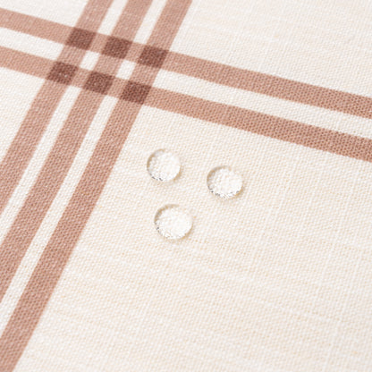 Norham Indoor Outdoor Throw Pillow Cover, Plaid, Earth Tone Brown Dark Khaki, 22"x22"