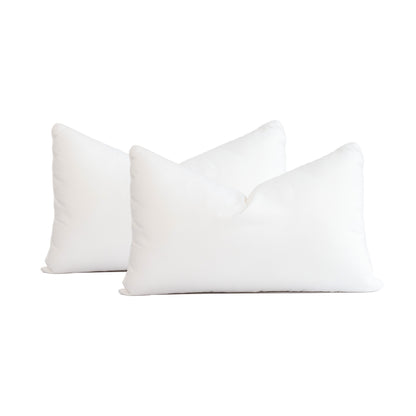 Water Repllent Synthetic Down Alternative Lumbar Pillow Insert, Karate-Chop Effect, 13"x21" (for Cover Size 12"x20")